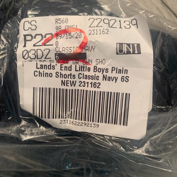 NWT LANDS' END UNIFORM BOYS PLAIN FRONT CHINO SHORTS CLASSIC NAVY 6S, 12S, 18S - Picture 10 of 11